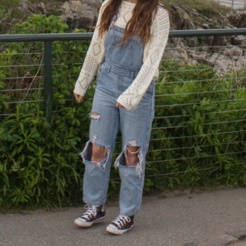 Wild Fable Distressed Overalls